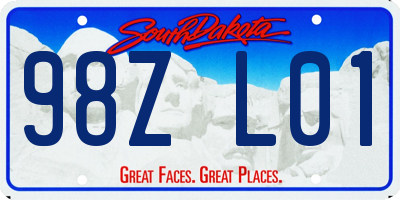 SD license plate 98ZL01