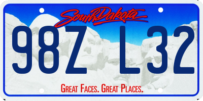 SD license plate 98ZL32