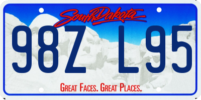 SD license plate 98ZL95