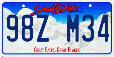 SD license plate 98ZM34