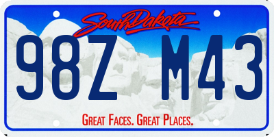 SD license plate 98ZM43