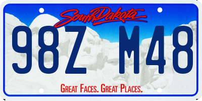 SD license plate 98ZM48