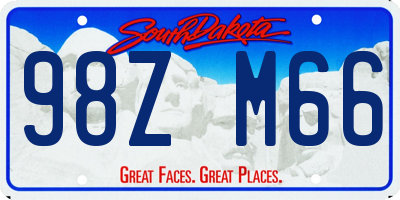 SD license plate 98ZM66