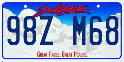 SD license plate 98ZM68