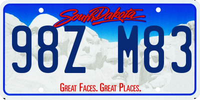 SD license plate 98ZM83