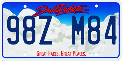 SD license plate 98ZM84