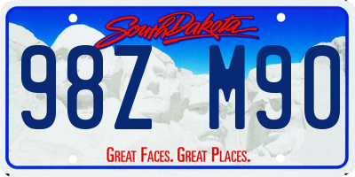 SD license plate 98ZM90