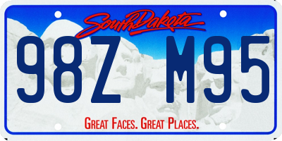 SD license plate 98ZM95