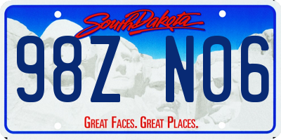 SD license plate 98ZN06