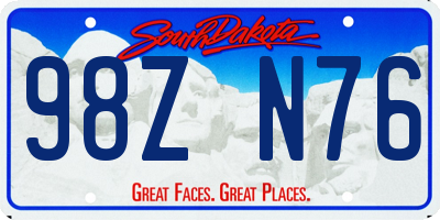 SD license plate 98ZN76