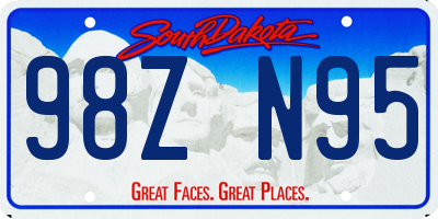SD license plate 98ZN95