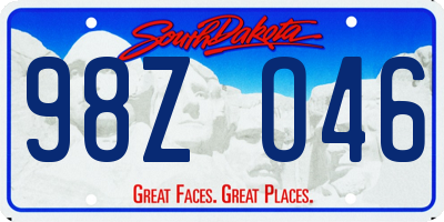 SD license plate 98ZO46
