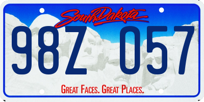 SD license plate 98ZO57