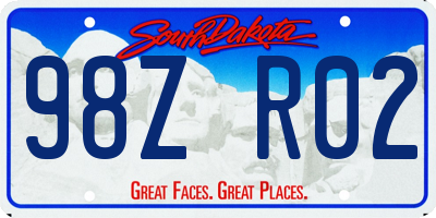 SD license plate 98ZR02