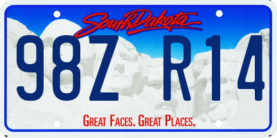 SD license plate 98ZR14