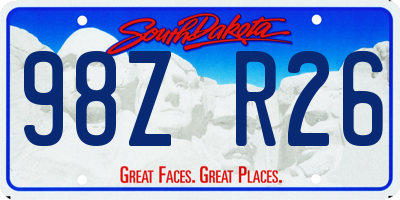 SD license plate 98ZR26