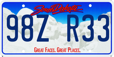 SD license plate 98ZR33