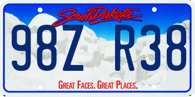 SD license plate 98ZR38