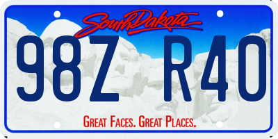 SD license plate 98ZR40