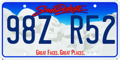 SD license plate 98ZR52