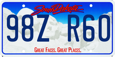 SD license plate 98ZR60