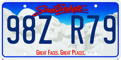 SD license plate 98ZR79