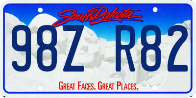 SD license plate 98ZR82