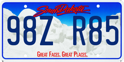 SD license plate 98ZR85