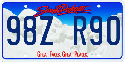 SD license plate 98ZR90
