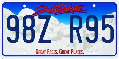 SD license plate 98ZR95