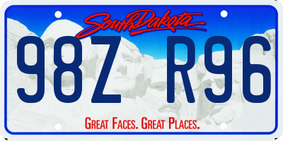 SD license plate 98ZR96