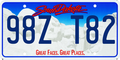 SD license plate 98ZT82