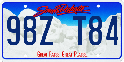 SD license plate 98ZT84