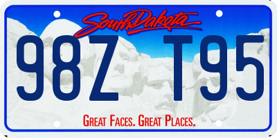 SD license plate 98ZT95