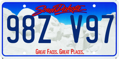 SD license plate 98ZV97