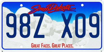 SD license plate 98ZX09