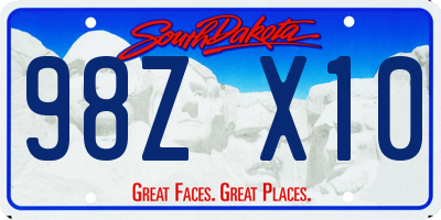 SD license plate 98ZX10