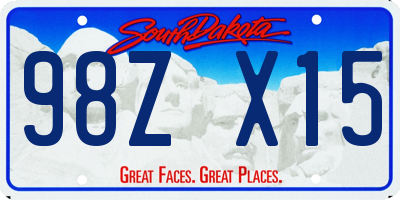 SD license plate 98ZX15