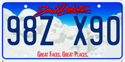 SD license plate 98ZX90