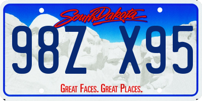 SD license plate 98ZX95