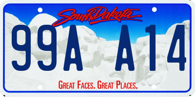 SD license plate 99AA14