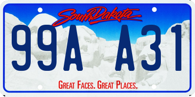SD license plate 99AA31