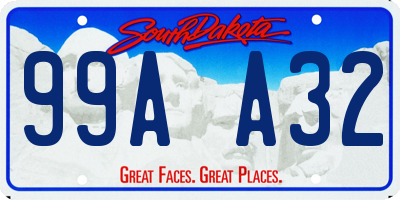 SD license plate 99AA32