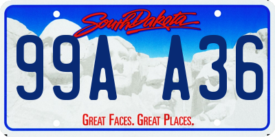 SD license plate 99AA36