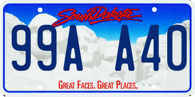 SD license plate 99AA40