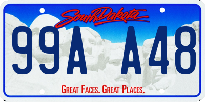 SD license plate 99AA48