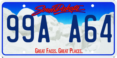SD license plate 99AA64