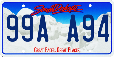 SD license plate 99AA94