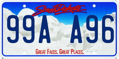 SD license plate 99AA96