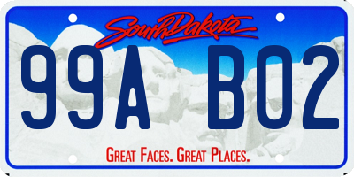 SD license plate 99AB02